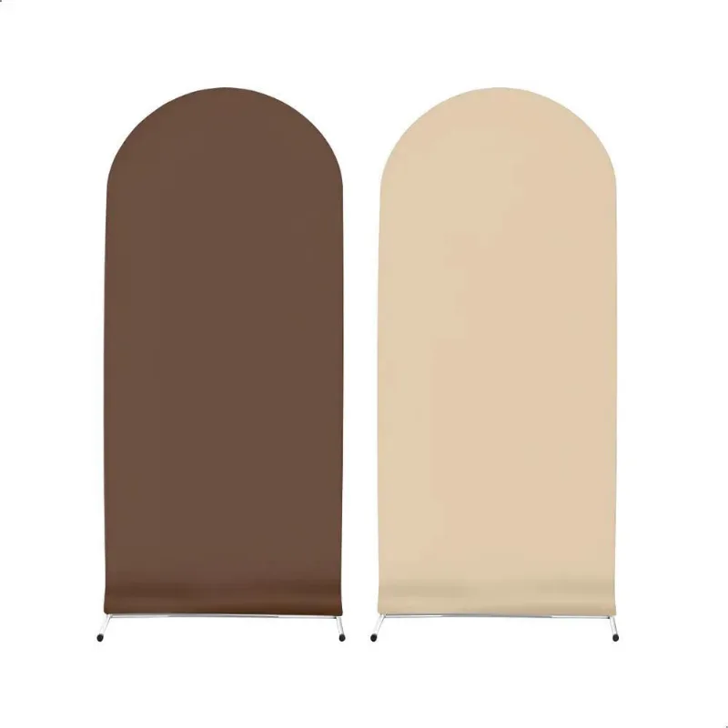 Capa Para Arco Romano Dupla Face Ideal Pr Marrom - Bege