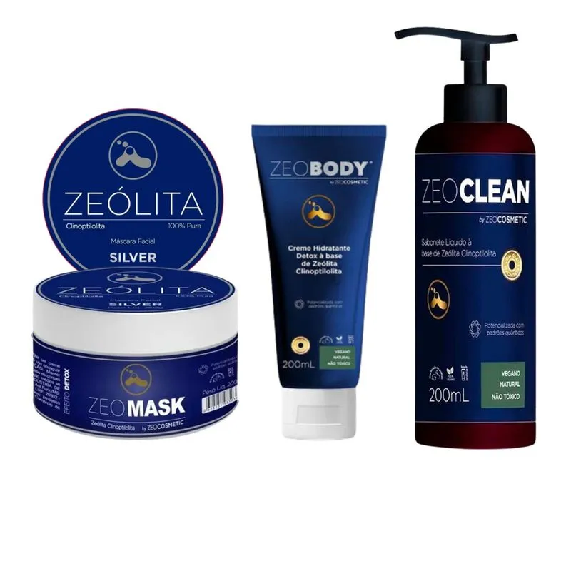 Kit Saúde & Beleza Zeolitas - Creme, Sabonete, Mascará Silver