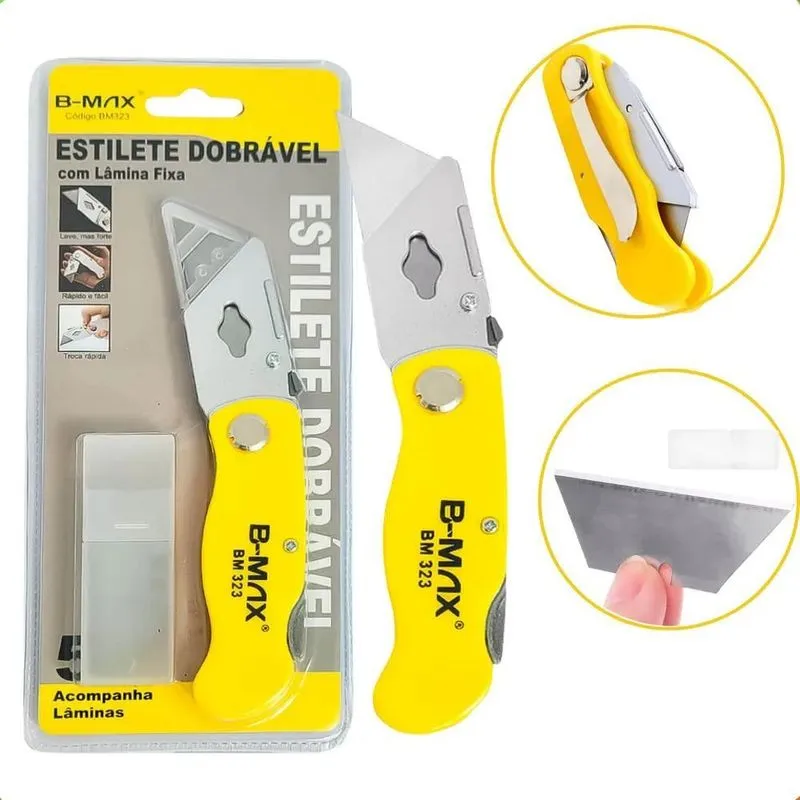 Estilete Eletricista Profissional Trapezoidal Compacto 5 Lam