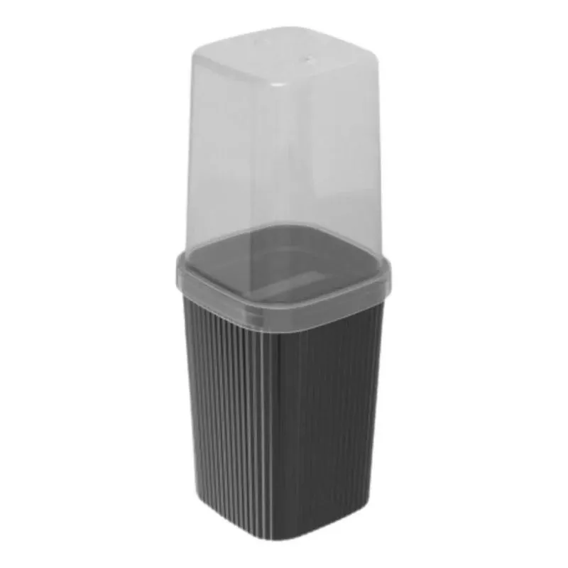 10x Porta Escova 380 Ml Classic Preto Frisos - Plasútil