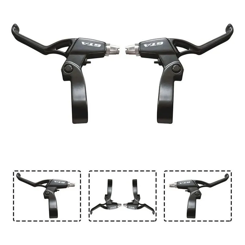 10x Manete De Alumínio Preto V-brake / Freio Disco Para Bik