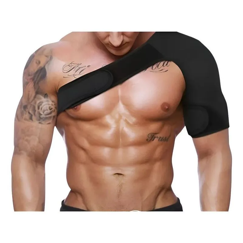 Ombreira Protetor Futebol Ginástica Neoprene Envio 24h Preto