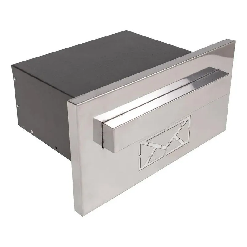 3x Caixa Correio Embutir Inox 20cm Profundidade Luxo Full Co