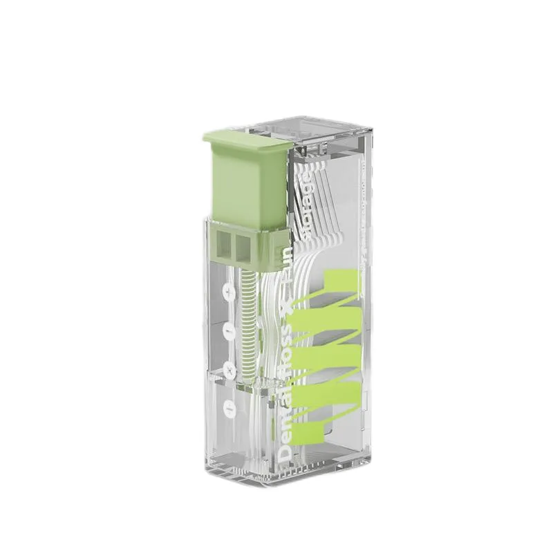 Dispensador Portátil De Fio Dental Automático Plackers - Verde Claro