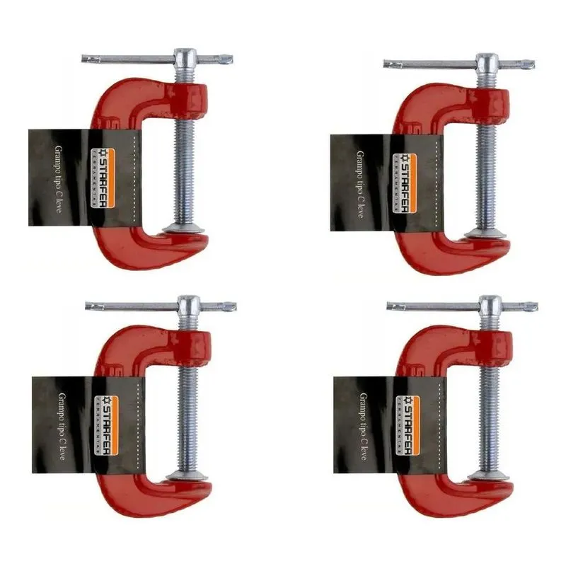 5x 4 Grampos Para Marceneiro Starfer Leve 2 Polegadas