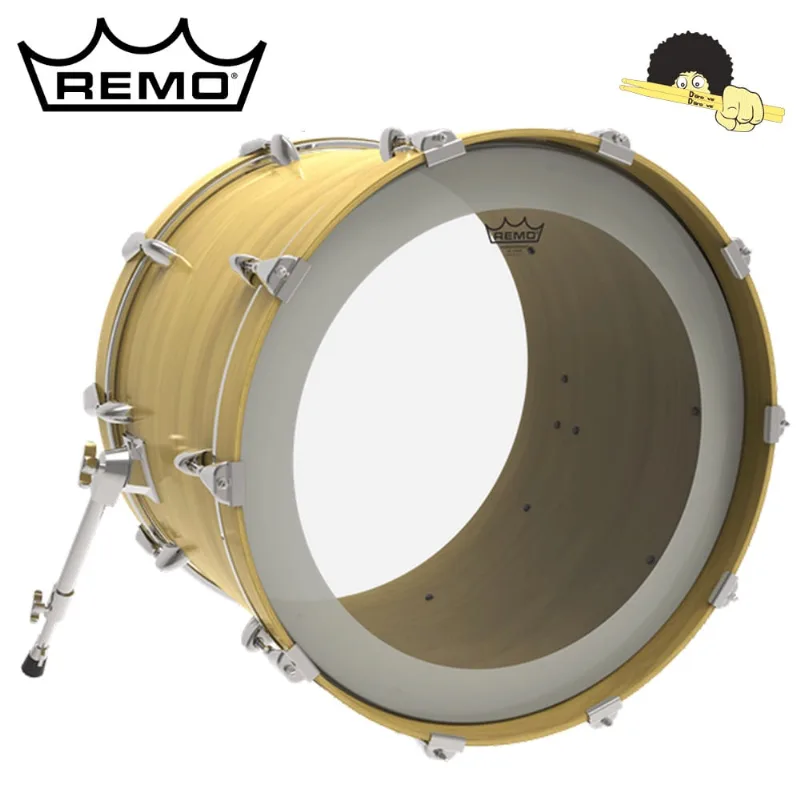 Pele para bumbo - Remo Powerstroke 4 Clear 22 com Anel interno