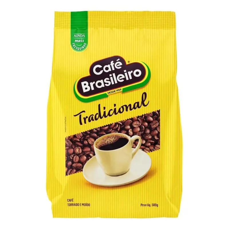 5x Café Torrado E Moído Tradicional Café Brasileiro Pacote