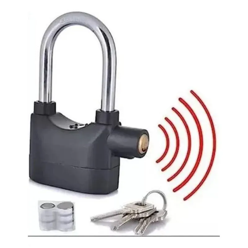 10x Cadeado Anti-furto Alarme Chave Tetra Moto/bicicleta/po