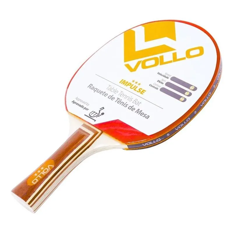 Raquete De Tênis De Mesa Vollo Impulse Modelo Avançado Ittf