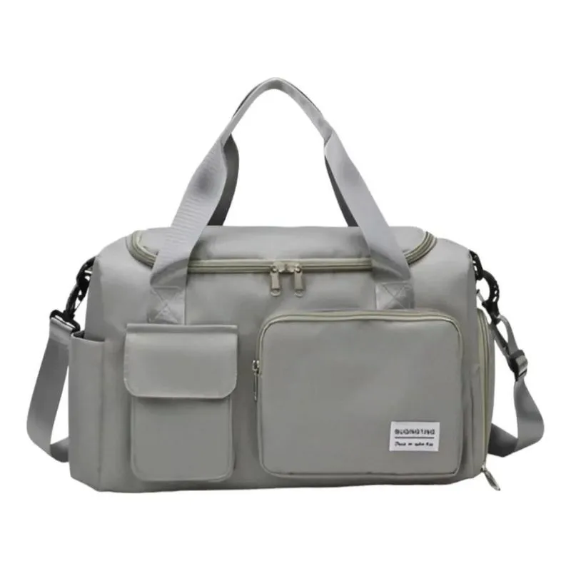 Bolsa De Viagem Feminina: Transversal Grande Para Acad Cinza