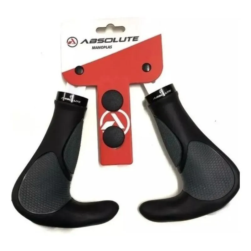 2x Manopla Bike Bicicleta Absolute Eg3 Com Trava E Bar End C