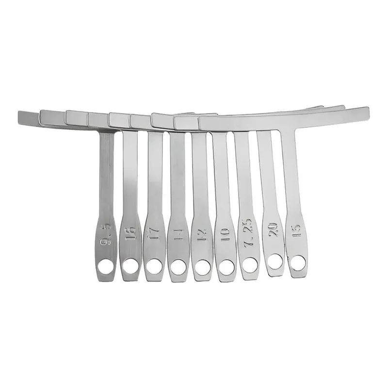 10x 9 Chaves Regulagem Raio Escala Guitarra Luthier Gabarit