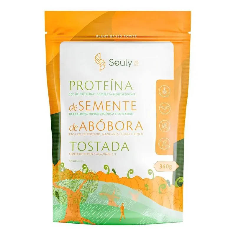 10x Proteína Vegana De Semente De Abóbora Tostada 340g Soul