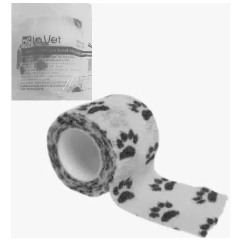 Atadura Elastica Flexivel Tipo Coban Com Patinhas 5cm X 4,5mt