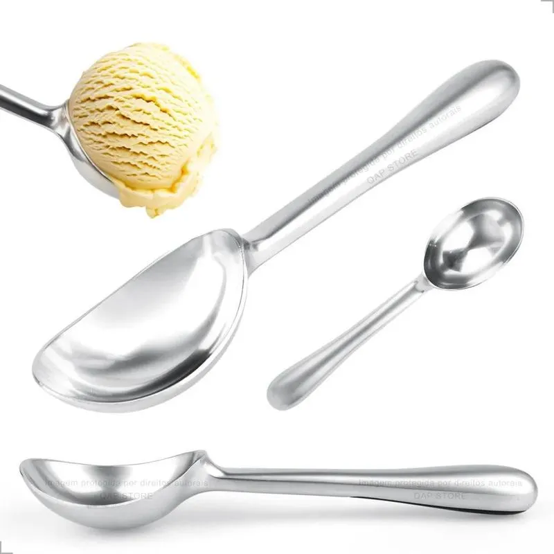 3x Colher De Sorvete Profissional Pegador Resistente Açaí Bo