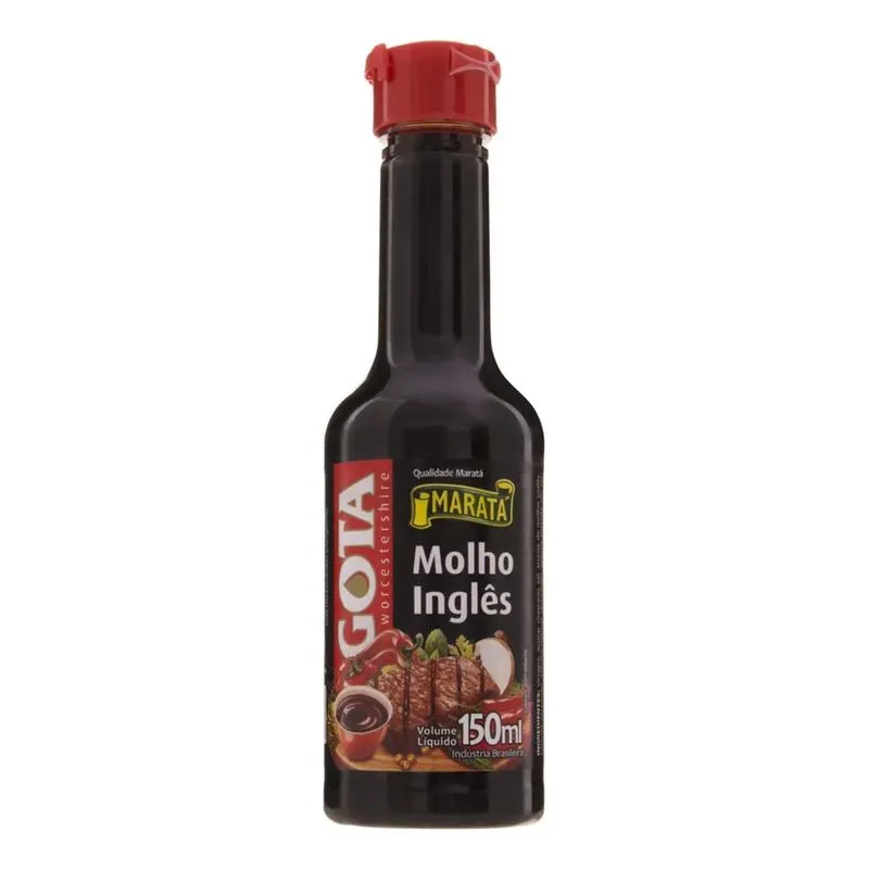 5x Molho Ingles Maratá Gota Sem Glúten Em Frasco 150 Ml