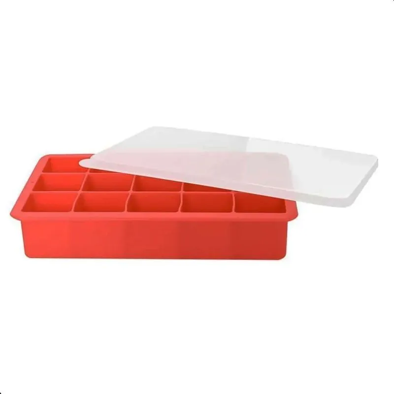 5x Forma De Silicone Culinária 15 Cubos Gelo Papinha Drinks
