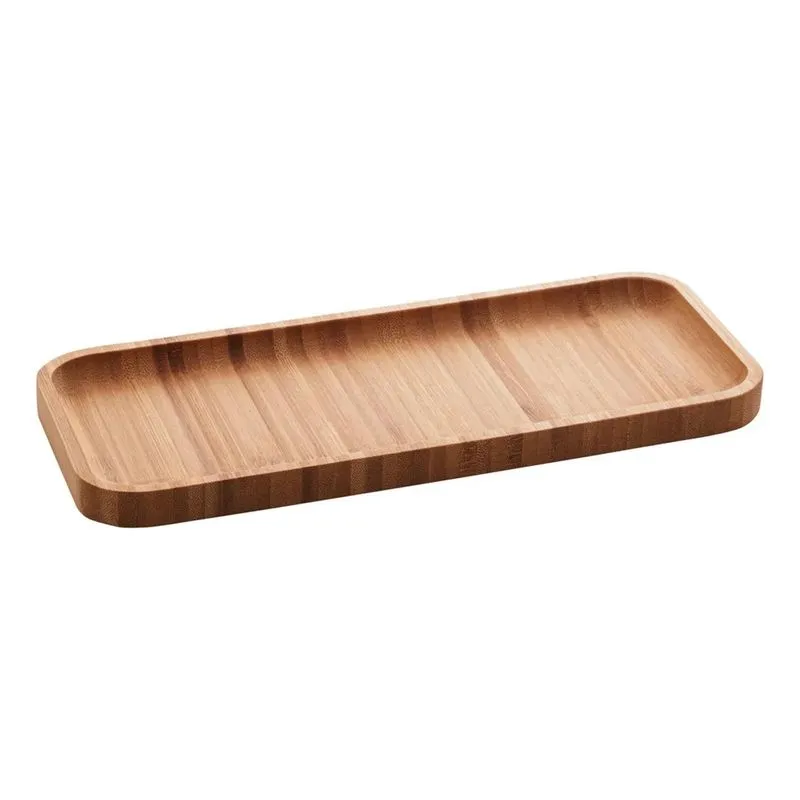 Bandeja Retângular Petisqueira De Bambu Grande 28cm - Lyor