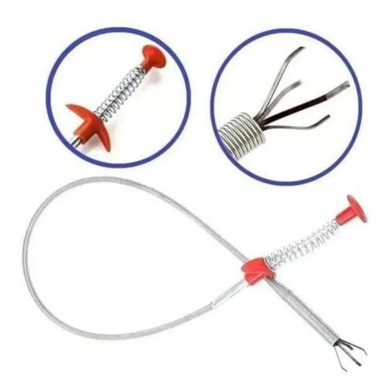3x Desentupidor Limpador Pegador Garras Para Pias Ralos Cano