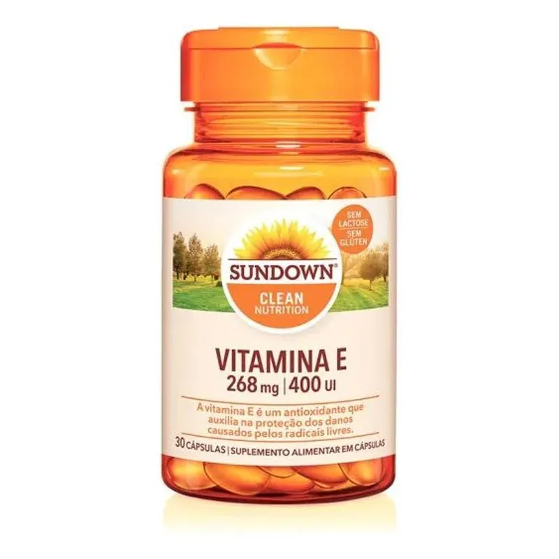 3x Vitamina E 400ui Sundown Naturals 30 Cápsulas E400 268mg