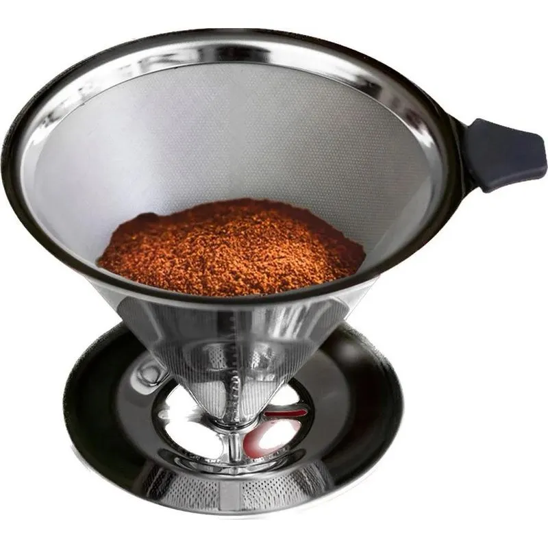 2x Filtro Coador De Café De Aço Inox Premium 102