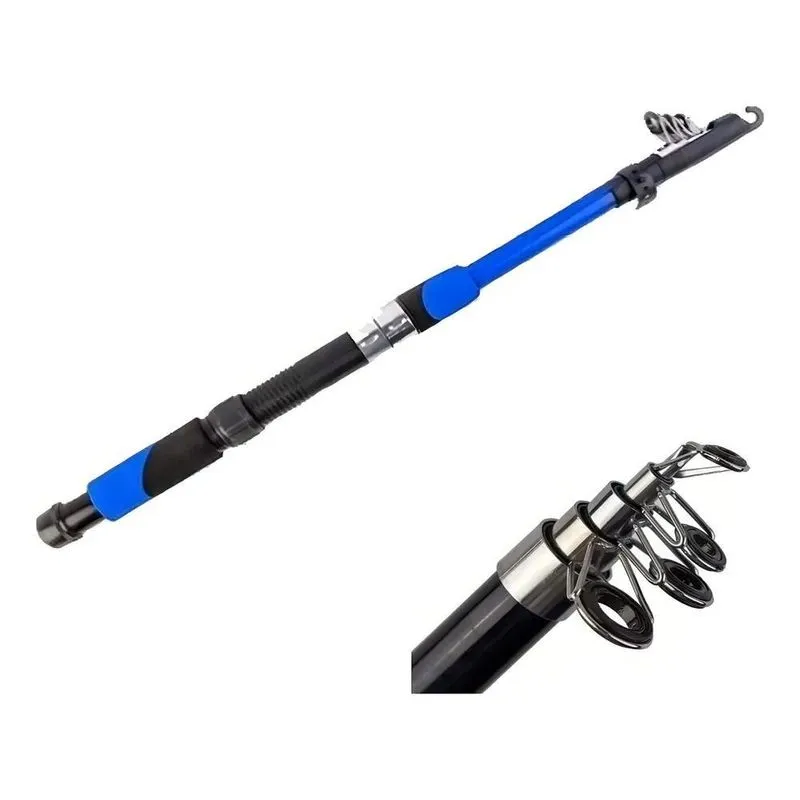 10x 1 Vara De Pesca P Molinete Telescopica De 1,70mt 20lbs