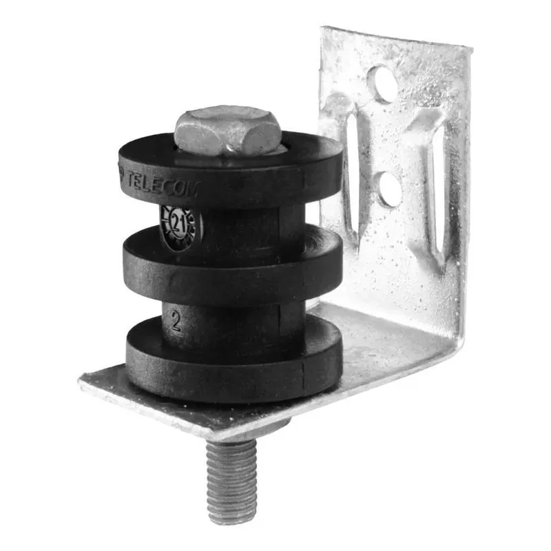 3x Suporte Dmp Com Roldana De Pvc 2 Canais E Parafuso