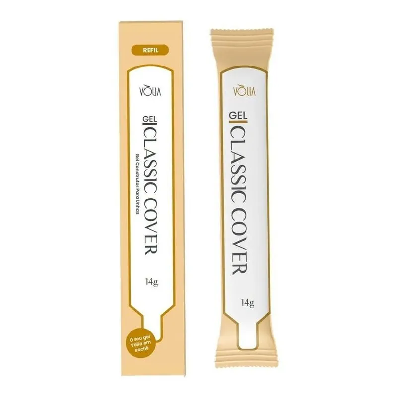 10x Refil Gel Construtor Para Unhas Vólia Classic Cover 14g
