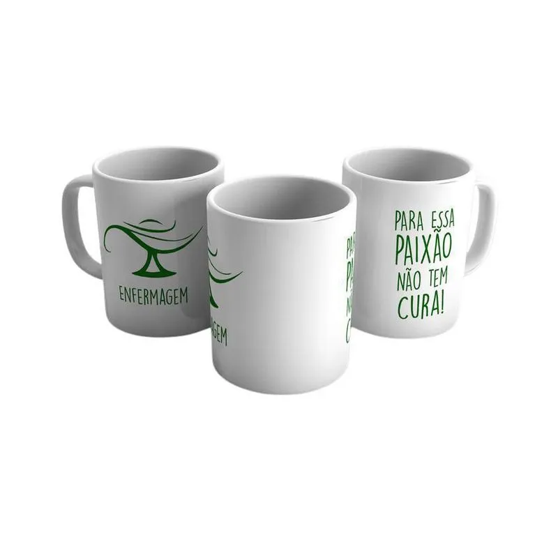 Caneca Personalizada Porcelana Profissão Enfermeiro 325ml