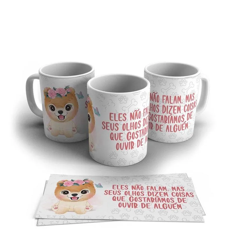 Caneca Personalizada Porcelana Pet Cachorro 325ml