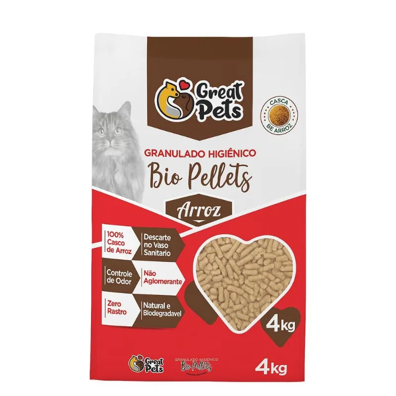Melhor Areia Sanitária De Arroz 4kg Biodegradável Gatos