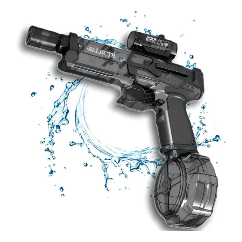 Pistola Automática Metralhadora Água Bateria Led Com Pressão