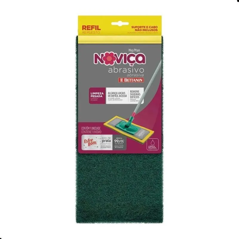 Refil Esfregão Esfrebom Abrasivo Mop Limpeza Bettanin Noviça