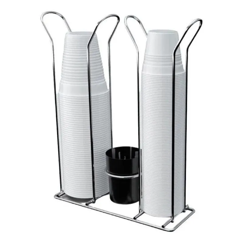 3x Suporte Porta Copos Descartáveis 80/200ml Organizador Com