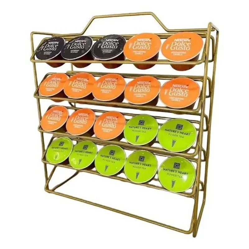 3x Porta Cápsula De Café Dolce Gusto 50un Suporte Aramado Aç