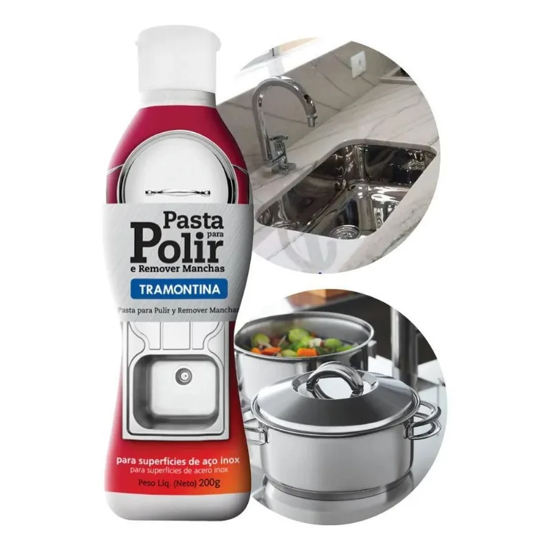 Pasta Para Polir E Remover Manchas Do Aço Inox - Tramontina
