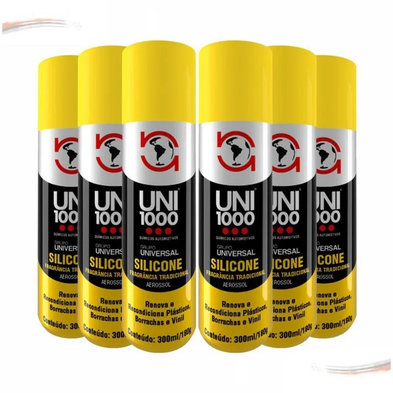 Kit 6 Silicone Spray Lubrificante De Alta Proteção Lavanda