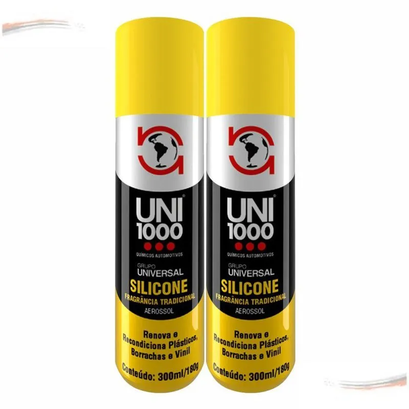 Kit 2 Silicone Spray Lubrifica Alta Performance Carro Novo