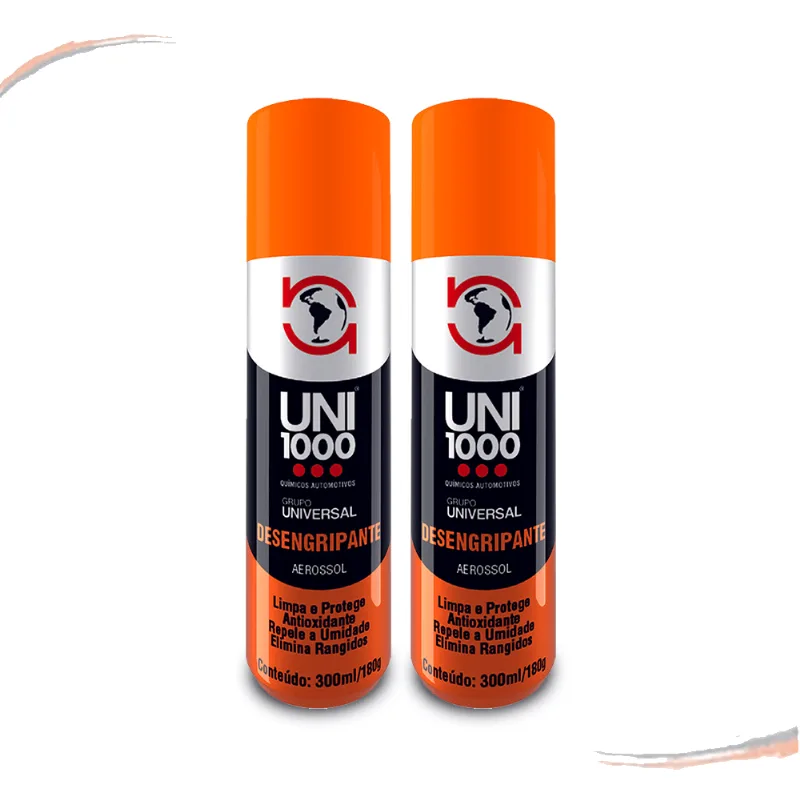 2 Desengripante Em Spray Lubrificante Anti Ferrugem 300 Ml - Kit / 2