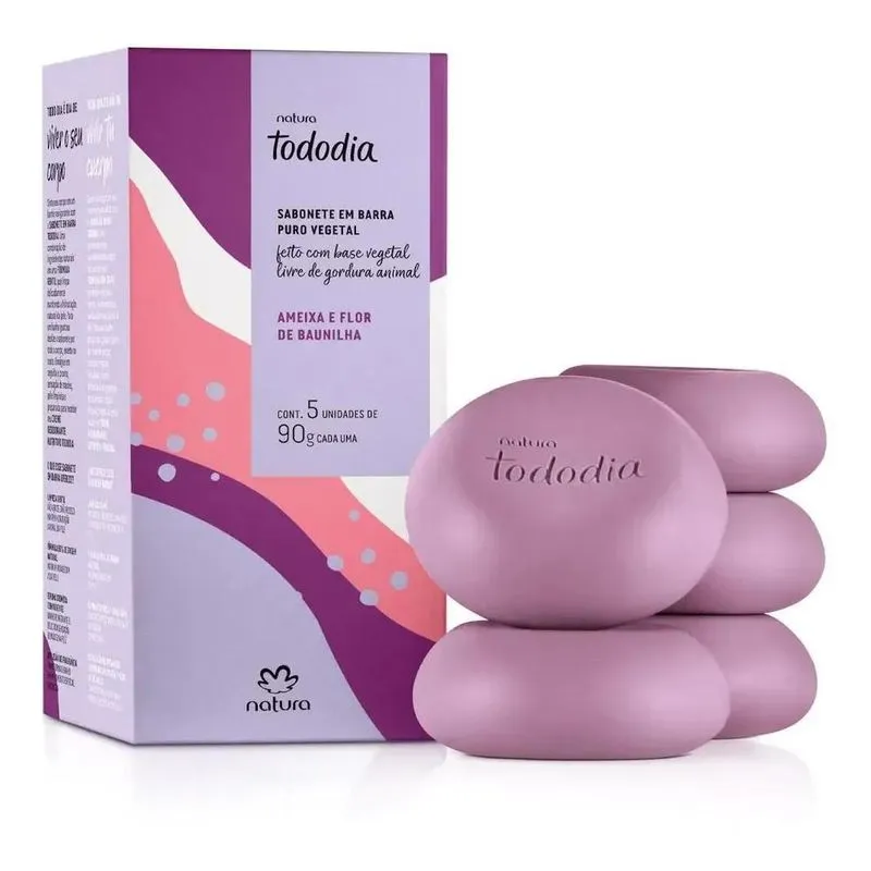 3x Sabonete Natura Tododia Ameixa E Flor De Baunilha 5 Unida