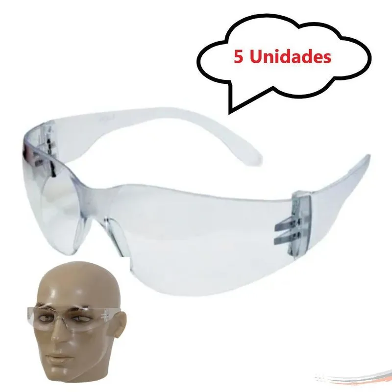 Kit 5 Oculos Protecao Seguranca Para Manutencao Em Geral Ca