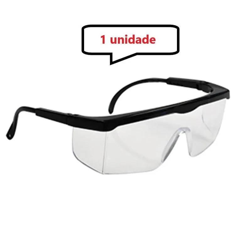 Oculos Protetor Epi Regulagem Resistente Incolor Certificado