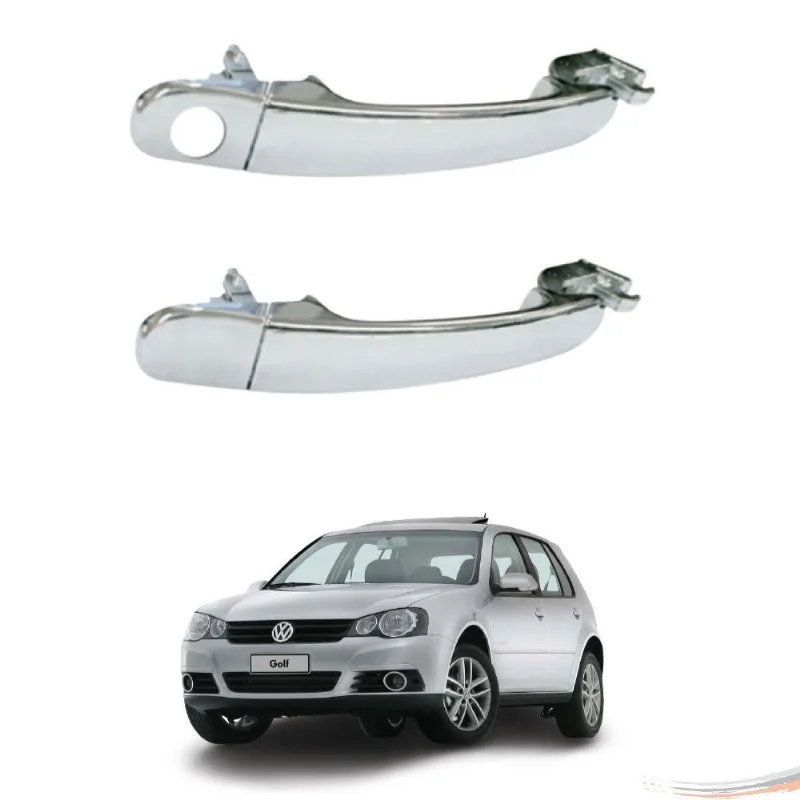 Par Maçanetas Diant Cromado C/ Furo Golf Bora Jetta 99 A 13 Un/2