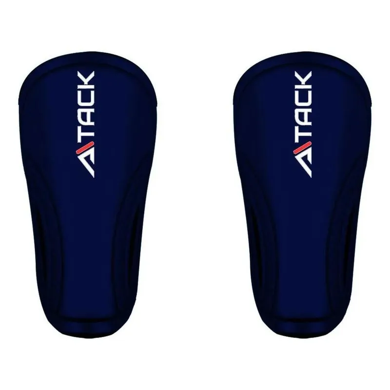 Caneleira Futebol Profissional Pvc Leve 16x9cm Resiste Azul