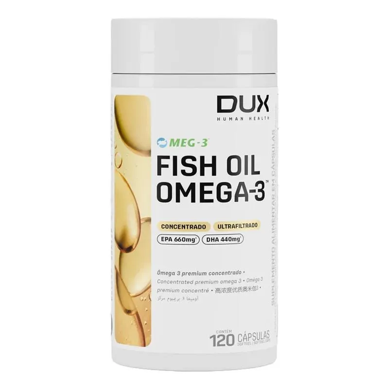 Fish Oil Ômega 3 Sem Sabor 120 Cápsulas - Dux Human Health