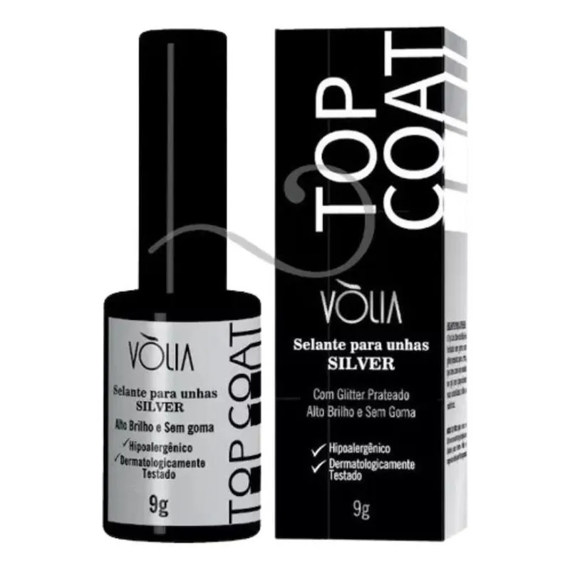 3x Vlia Selante Para Unhas Silver 9g Alto Brilho Top Coat