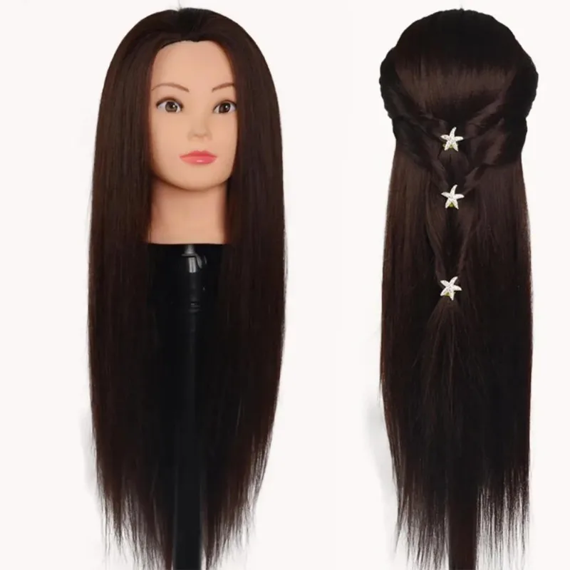 2x Cabeça De Treino Cabelo Orgânico P/cortes Penteados +supo