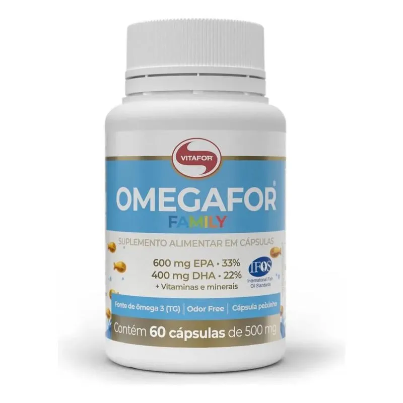 Omegafor Family 60 Cápsulas Vitafor Sem Sabor