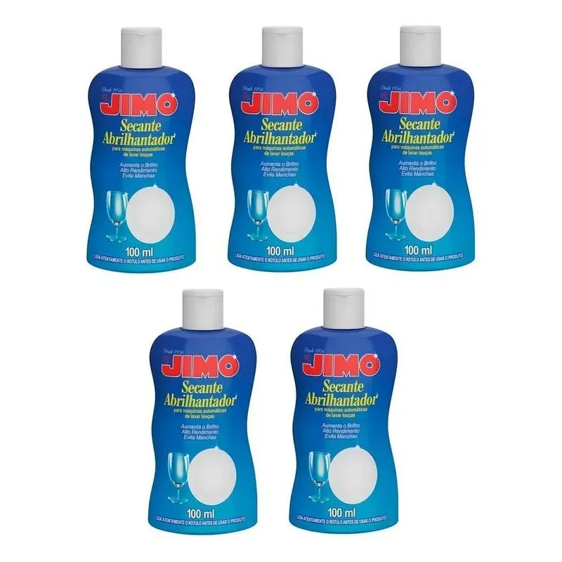 Kit 5 Jimo Secante Abrilhantador Louça 100ml