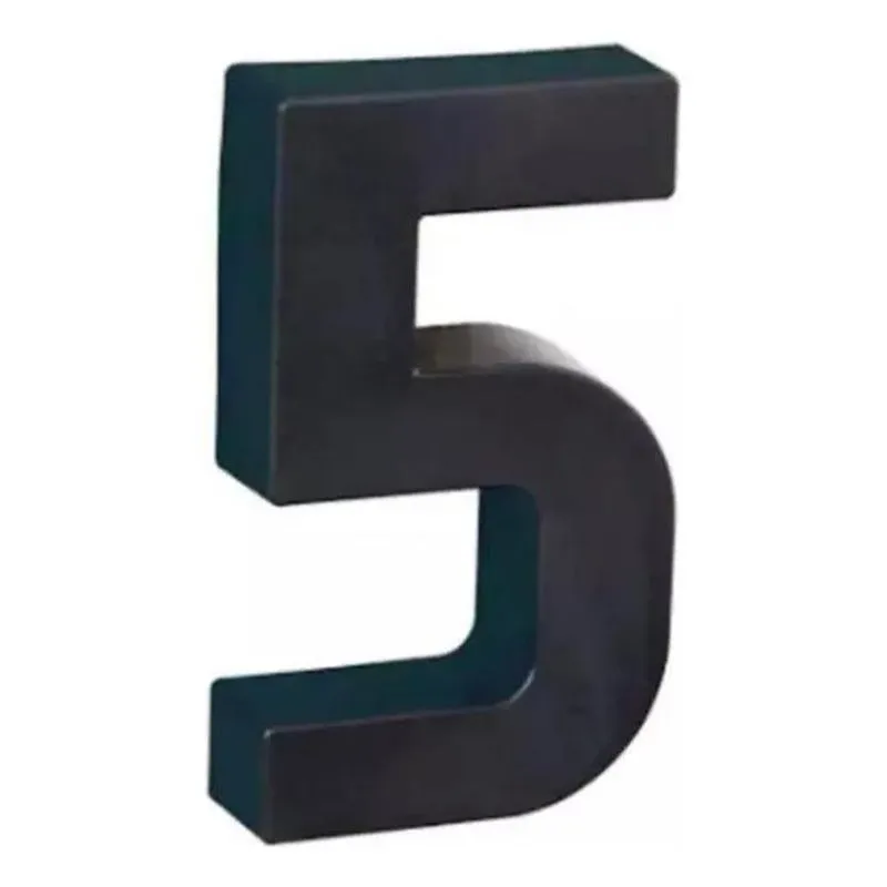 3x Placa Número Residencial Preto Roper Plast Proteção Uv Co